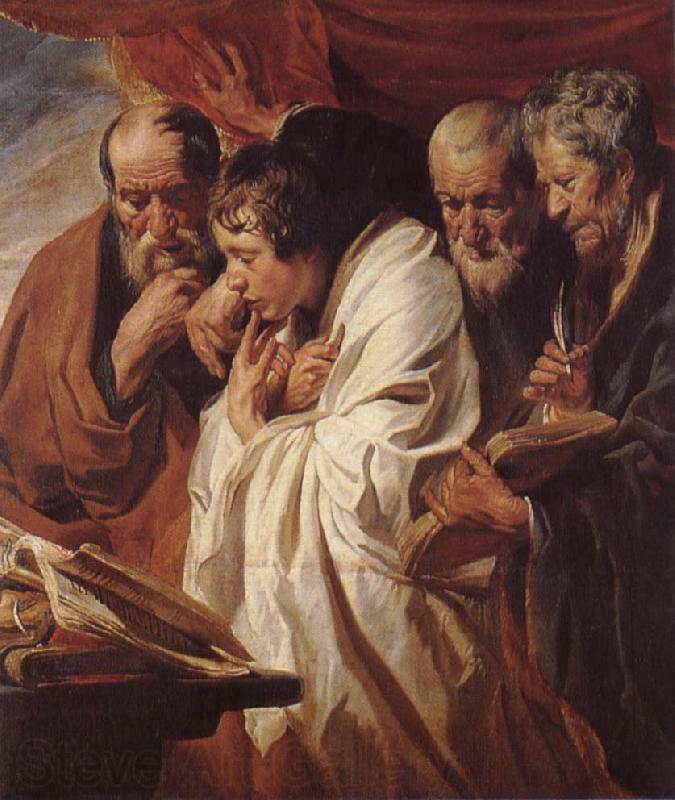 Jacob Jordaens The four Evangelists Norge oil painting art